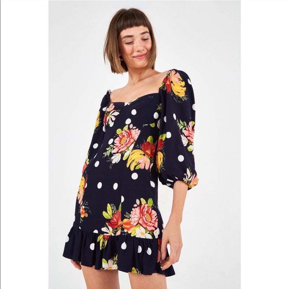 Farm Rio Nanaju Floral Mini Dress